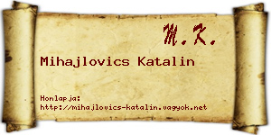 Mihajlovics Katalin névjegykártya